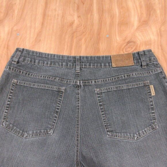 COLDWATER CREEK Natural Waist Bootcut Jeans Sz 16 Wide Leg Black Denim H17600 - Picture 2 of 16